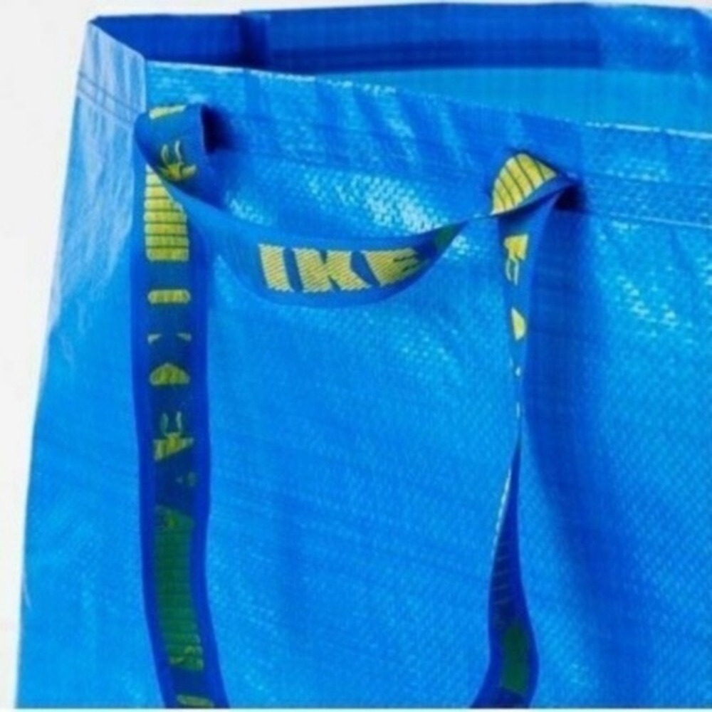 IKEA Reusable Frakta Tote Bag NEW NWT Blue Set Of 6 - Picture 6 of 7